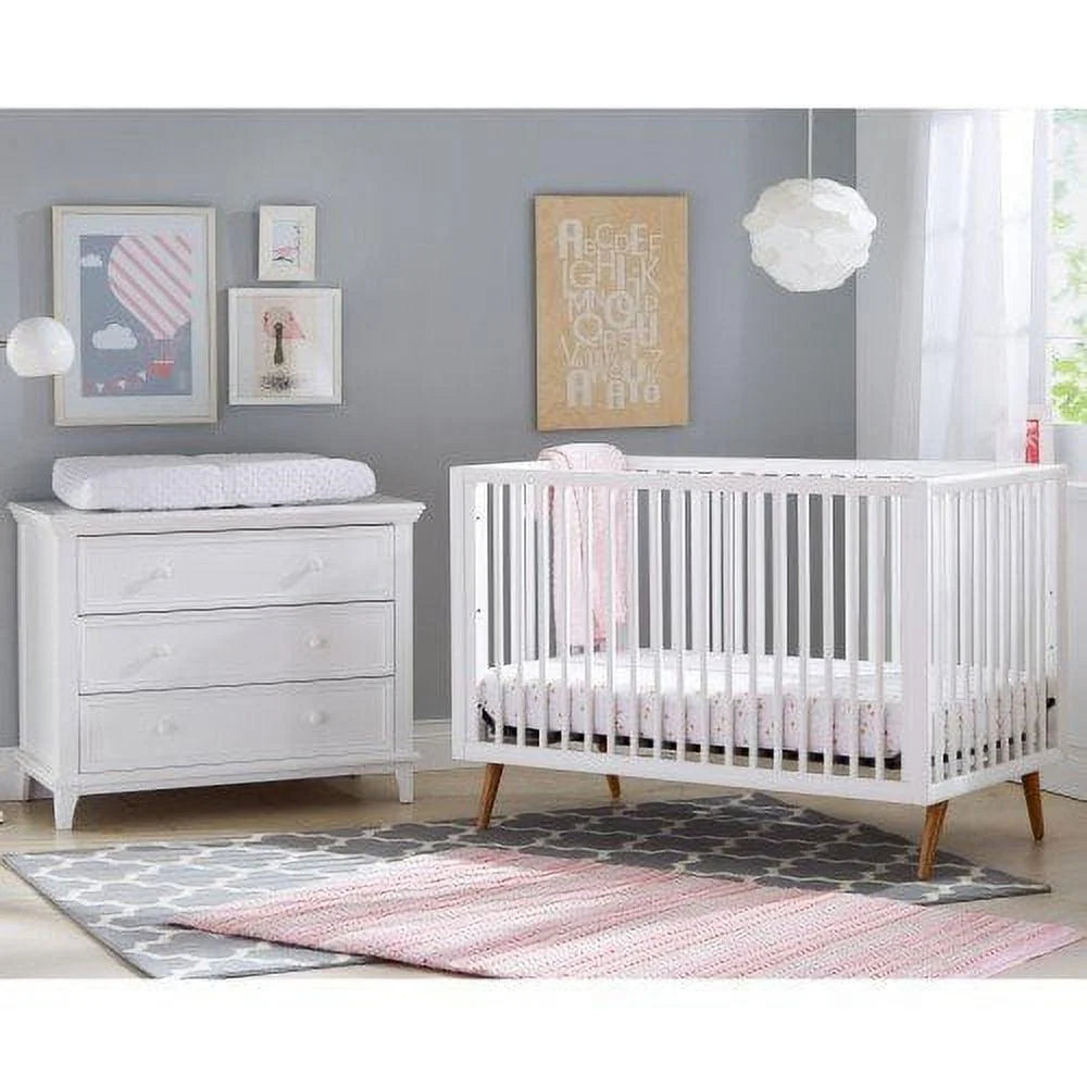 Contours Roscoe 3-in-1 Baby Crib. Toddler. Daybed. White. Unisex