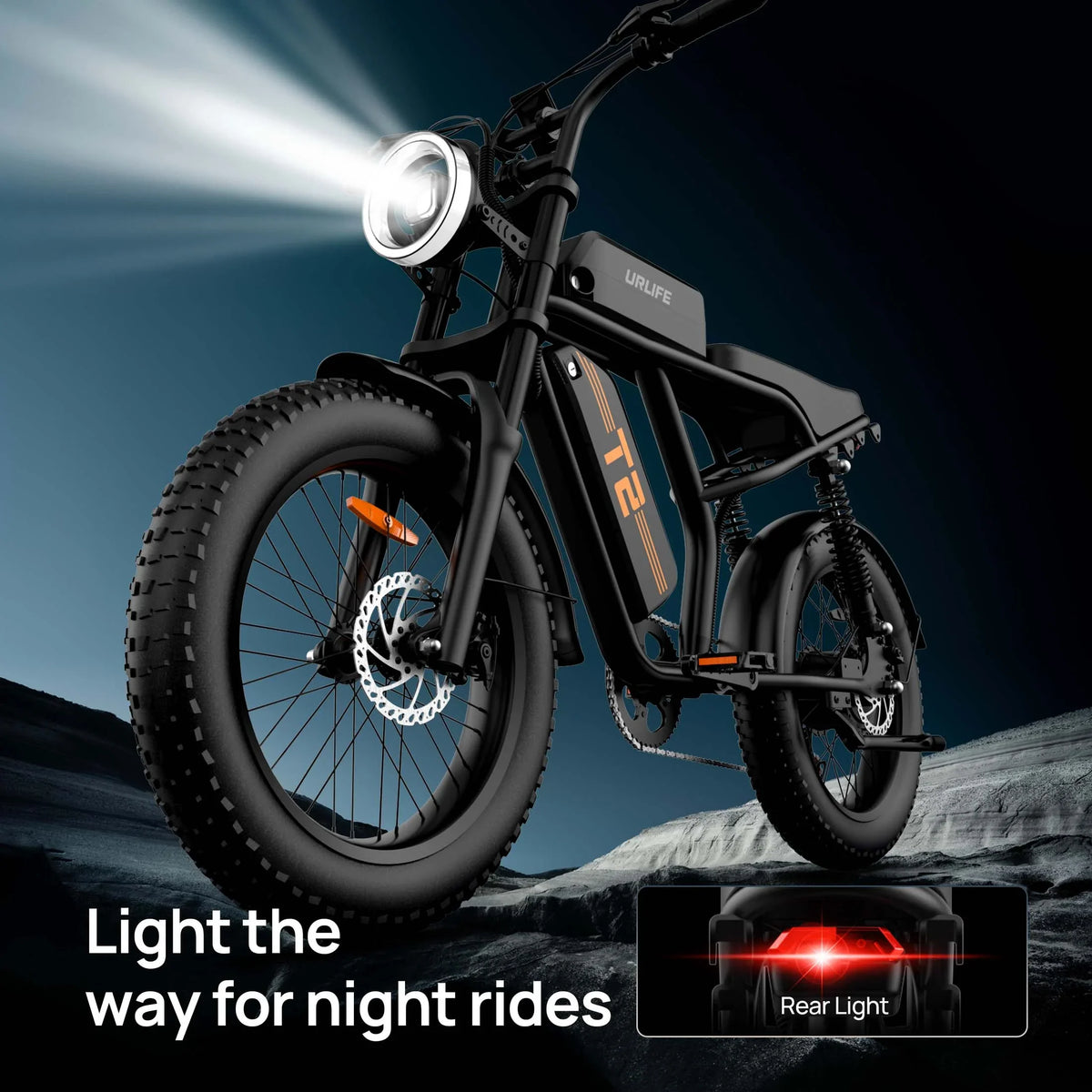 URLIFE 1500W Electric Bike for Adults,20"4.0 Fat Tire Ebike,48V 15.6Ah Removable Battery,7-Speed E-Mountain Bikes,All-Terrain Off-Road Electric Bicycle,UL2849 Certified(Black)
