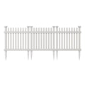 2ft H x 2ft W (3 Panels) No Dig Zippity Roger Rabbit Garden Fence Kit, White Vinyl Picket Fence Panels, Perfect Garden Fences and Borders for Dogs, Dog Fence Outdoor for Yard, ZP19056