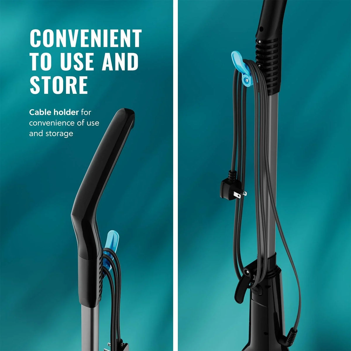 Pursteam ScrubMaster Steam Mop with Dual Scrubbing Head, LED Headlights, Adjustable Steam Control, Anti-Slip Swivel Head, Cable Holder & Upright Lock
