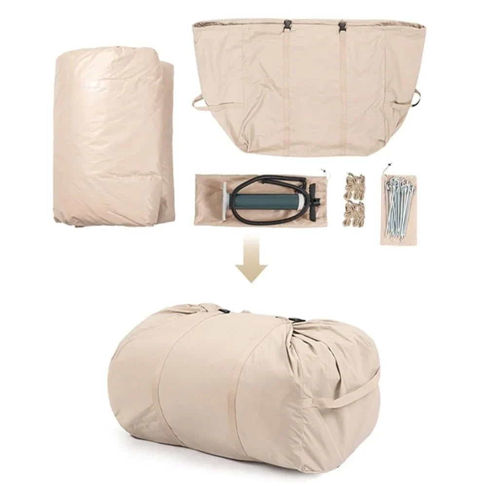 UNISTRONGH 6/8-Person Inflatable Glamping Tent with Hand Pump