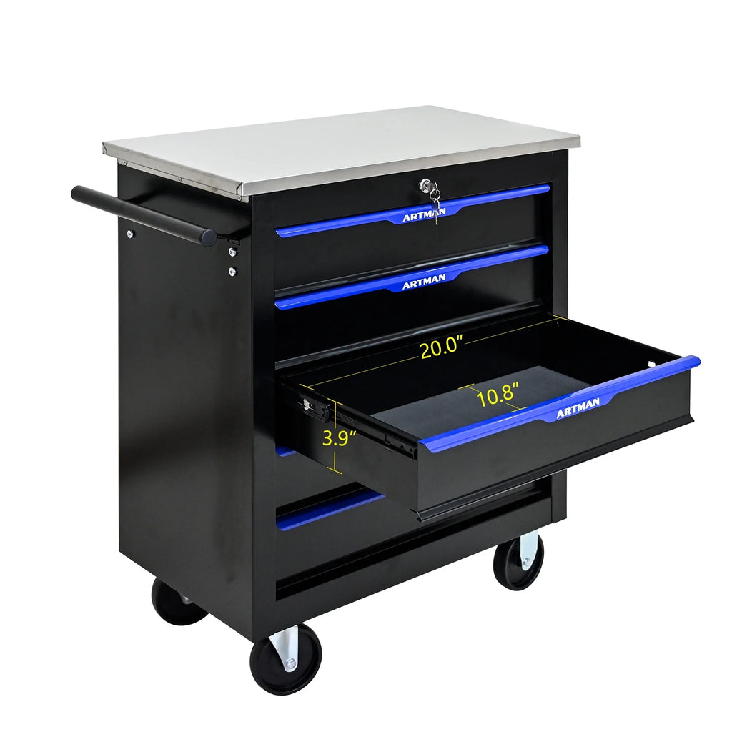 ARTMAN 6-Drawer Tool Storage Chest with Lockable Wheel,6 Drawer Tool Storage Cabinet for Garage, Warehouse, Repair Shop
