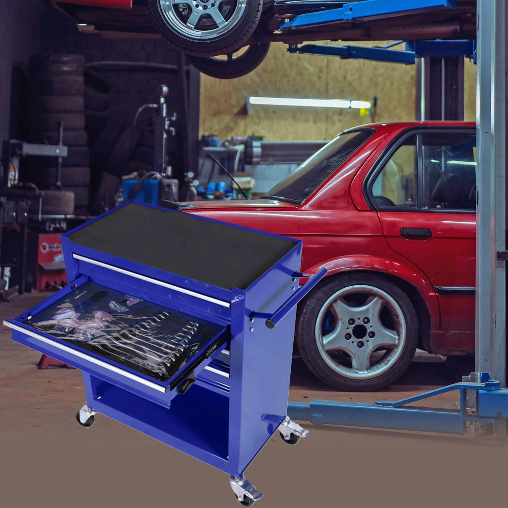 Roromall Rolling Tool Chest Removable Metal Tool Cart Storage Cabinet Tool Set with 4 Wheels Drawers and Tools