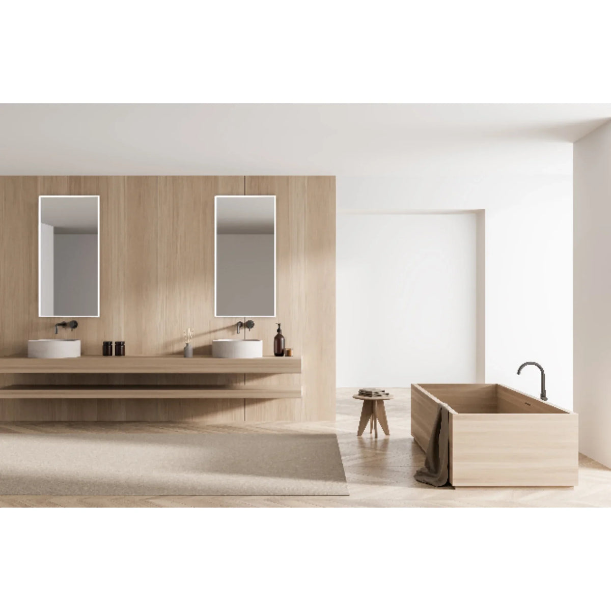 Modern Mirrors Astral Lighted Bathroom Vanity Mirror, Wall Mirror with Dimmable Daylight LED Lighting