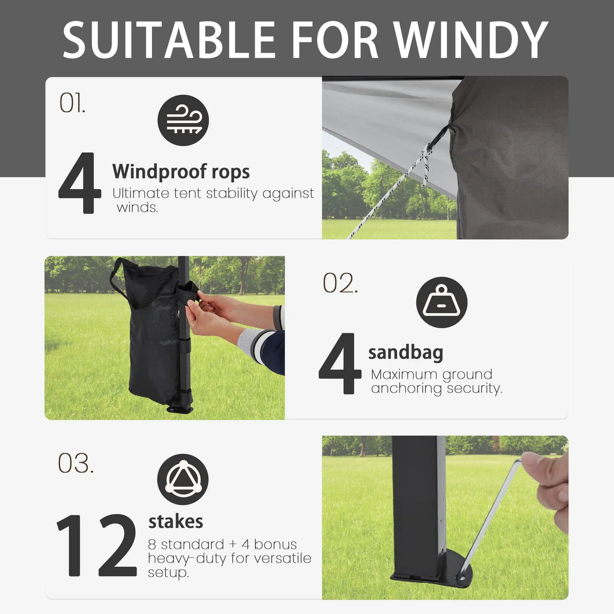 Bezseller 11x11 Pop up Gazebo, Outdoor Waterproof Canopy Tent with Mosquito Netting for Outdoors, Khaki