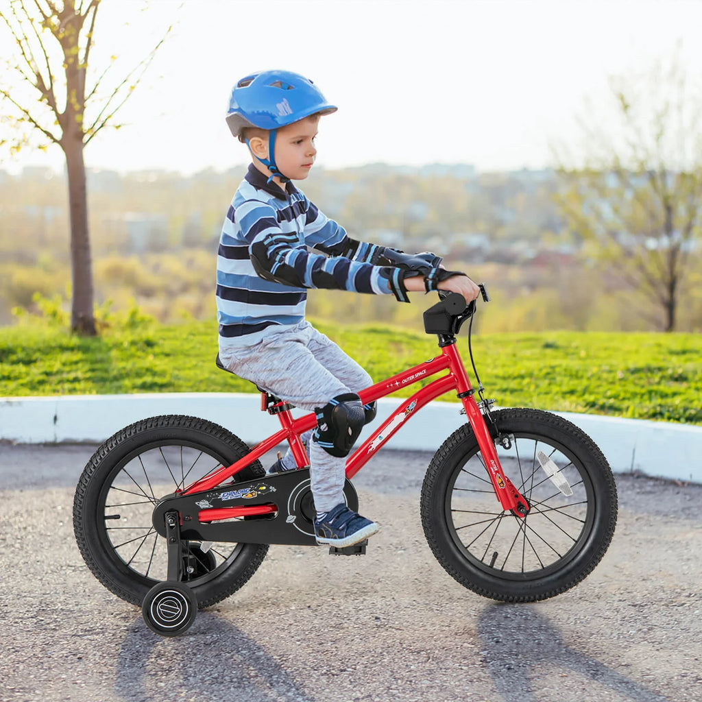 Costway 16-Inch Kid’s Bike for 4-7 Years Old with Adjustable Saddle & Anti-slip Handlebar Black
