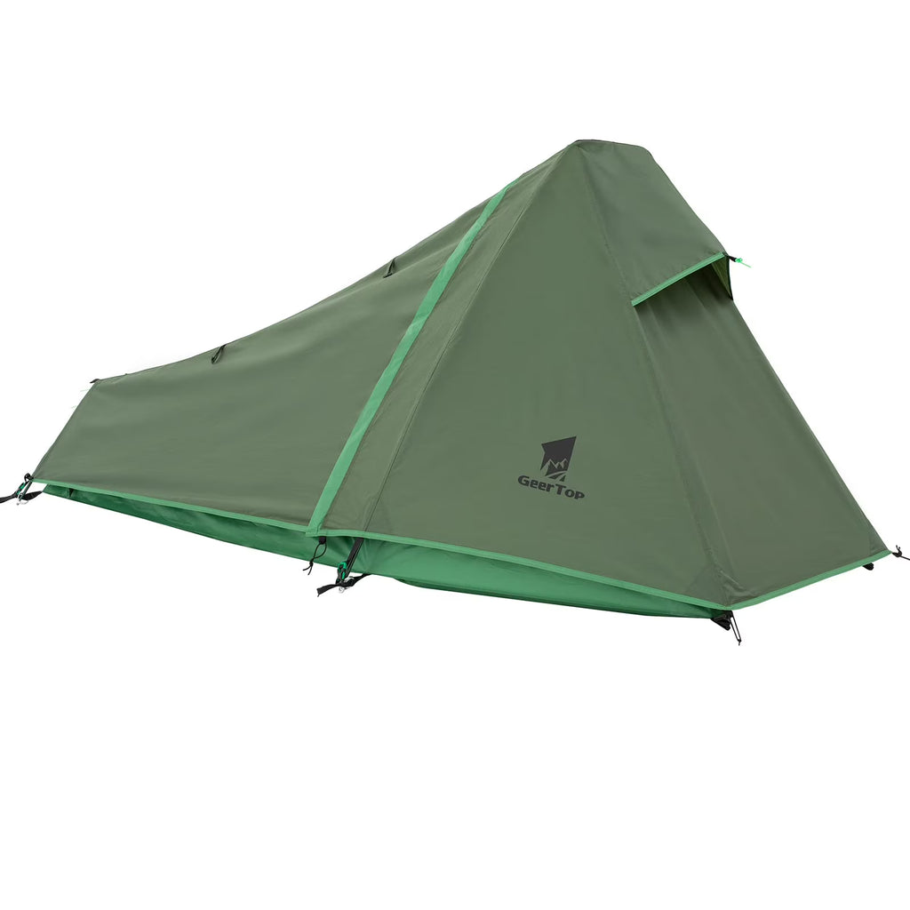GEERTOP Ultralight Bivy Tent for 1 Person 3 Season Waterproof Single Person Backpacking Tent for Camping Hiking Backpack Travel Outdoor Survival Gear