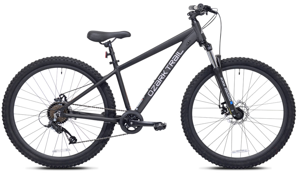 Ozark Trail 27.5" Vibe Mountain Bicycle, Small Frame, Fits Riders 5'0" - 5'6", Black, Adult, Unisex