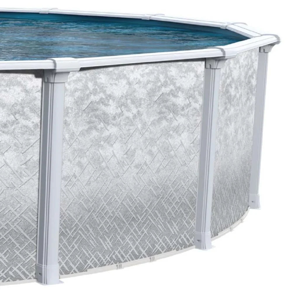 Lake Effect Pools Lifestyle 15' Round 54" Resin Protected Steel Wall Above Ground Swimming Pool