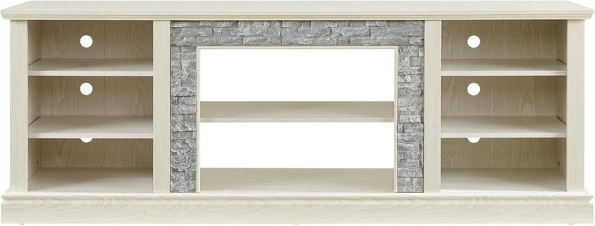 70 Inch TV Stand for TVs up to 80 Inch, Entertainment Center with Storage for Living Room, TV Console for Bedroom, Media Console for 40/50/55/60/65/70/75/80 Inch TV, White