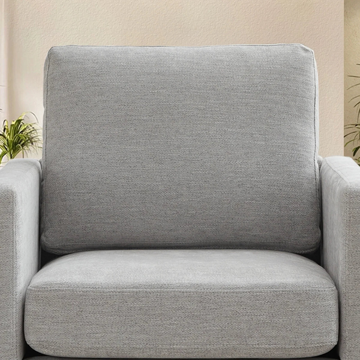 Swivel Accent Chair"360 Degree Square Swivel Chair for Living Room, Mid Century Modern Upholstered Swivel Barrel Chair,Comfy Sofa Armchairs for Bedroom,Nursery,Chenille(Beige)