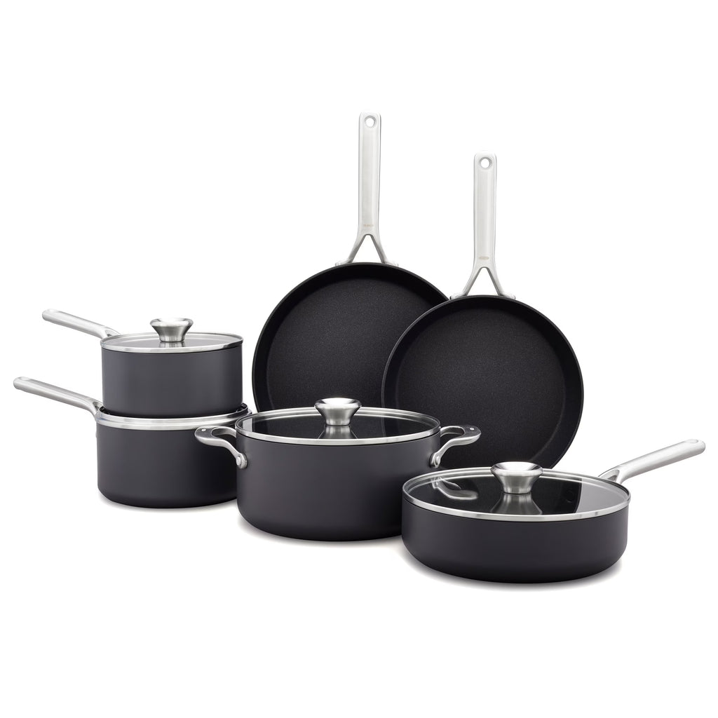 OXO Professional Hard Anodized Nonstick, 10 Piece Cookware Set, Induction, Black