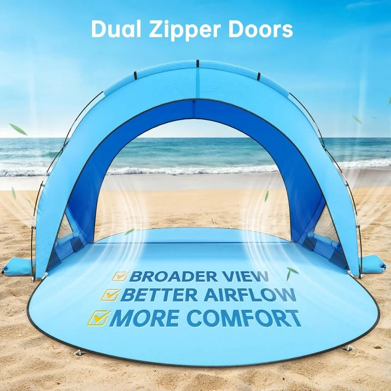 UPF50+ UV Protection Beach Shade Tent – Sun Shelter for Beach Days