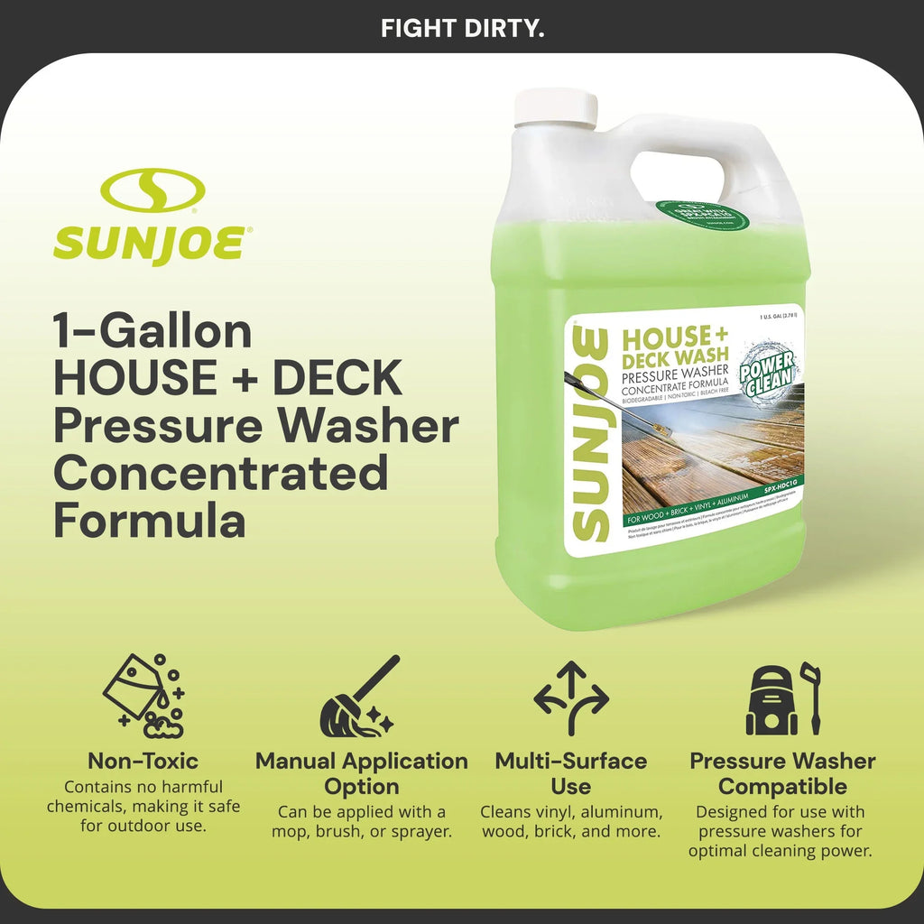 Sun Joe Electric Pressure Washer with Wheels and 3 Pack Pressure Washer Cleaner
