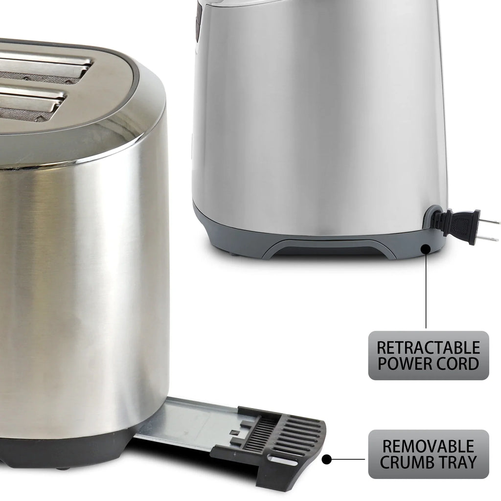 Kenmore Elite 4-Slice Toaster with Auto Lift, Long Slot, Stainless Steel, Digital Controls, Extra Wide Slots