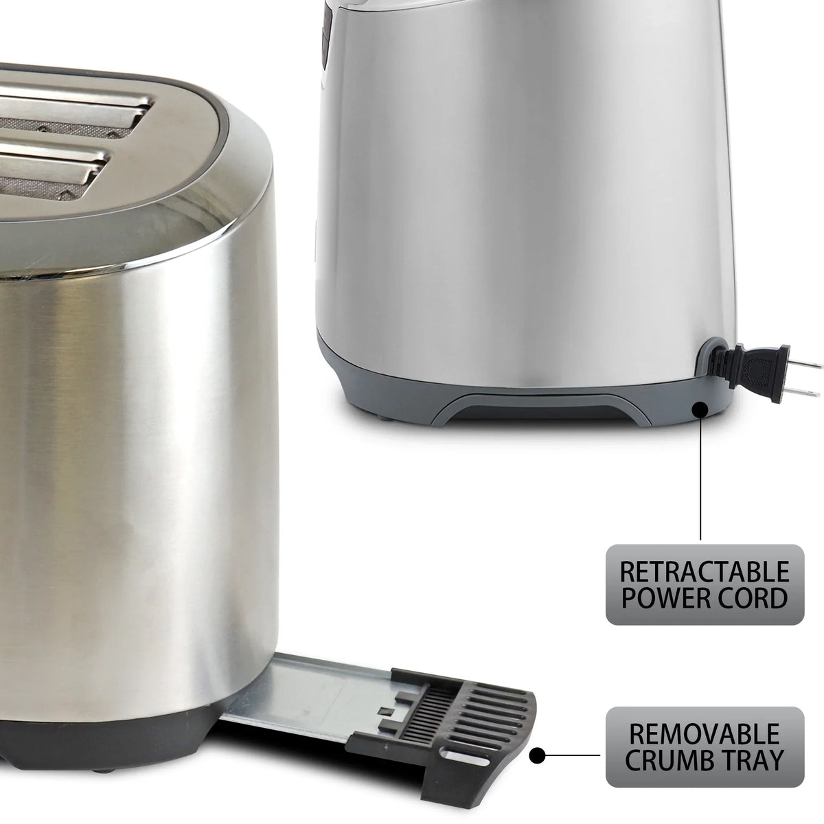 Kenmore Elite 4-Slice Toaster with Auto Lift, Long Slot, Stainless Steel, Digital Controls, Extra Wide Slots