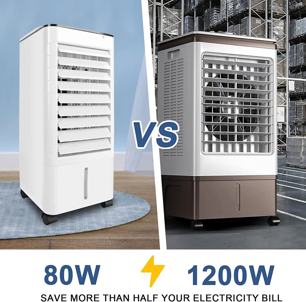 Caynel 3-in-1 Evaporative Portable Air Cooler Fan/ Humidifier with 12H Timer& Remote Control, 110v