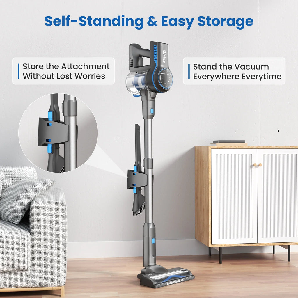 Wnkim Cordless Stick Vacuum Cleaner, 25Kpa, HEPA Wet/Dry Vacuum Cleaner for Hardwood Pet Hair Carpet