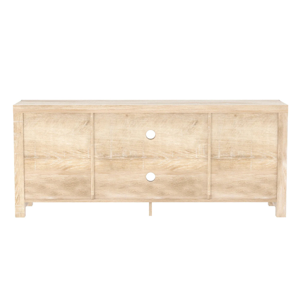 Walker Edison Modern Farmhouse Barn Door TV Stand for TVs up to 65", Grey Wash