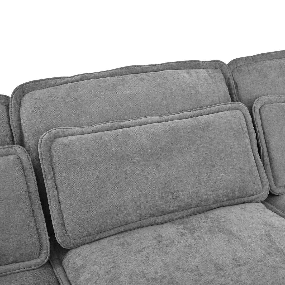 Harper & Bright Designs Modern Modular Corner Sofa Sectional with 2 Storage Ottomans, Free Combination L-Shaped Couch Set with Double-Layer Cushion for Living Room, Dark Blue