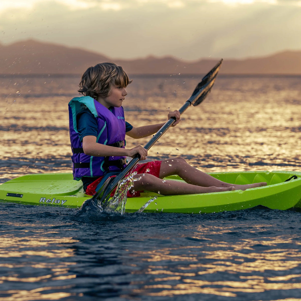 Lifetime Relay 65 in. Sit-on-Top 100 lb. Weight Capacity Youth Kayak, Chartreuse (91323)