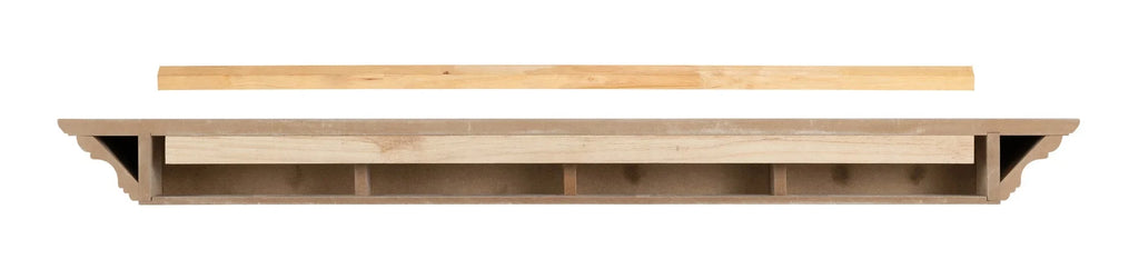 Clean, Sophisticated Premium White MDF Mantel Shelf, 48"L x 10"D x 5"H, Crisp White Paint