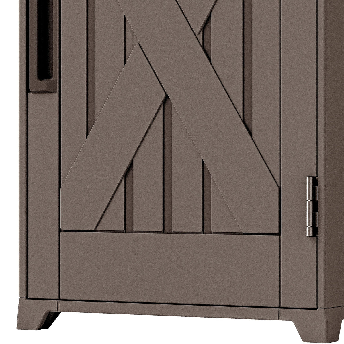 Uforic 60-Gallon Large Outdoor Package Delivery Storage Box, Double-Wall Resin Waterproof Deck Box for Porch or Curbside, Lockable, Brown