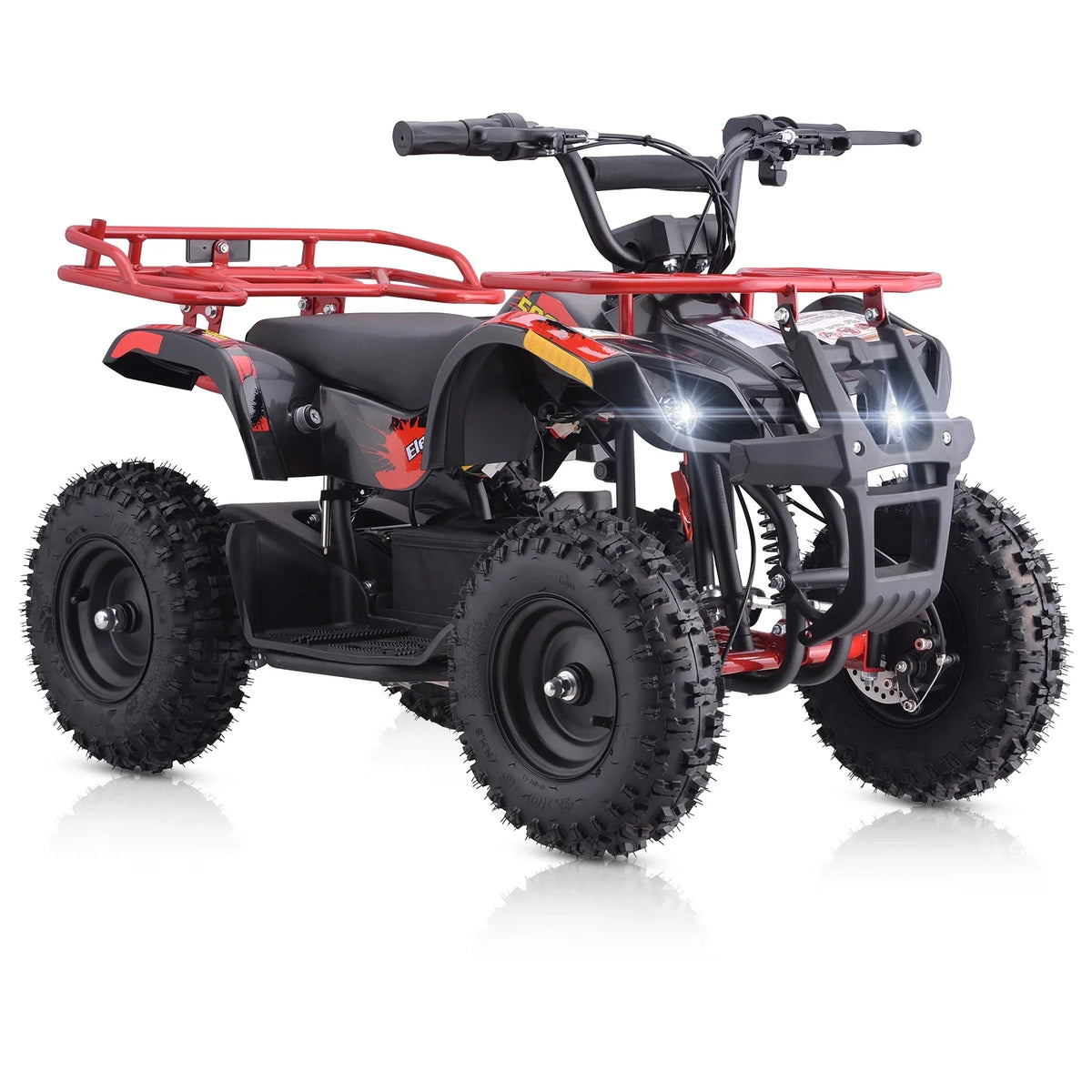 Aoemoe 500W 36V Battery-Powered Ride-On Off-Road 4-Wheeler �C 15 Mile Range, Flame