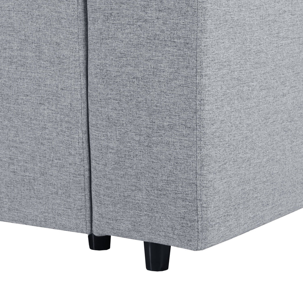 Harper & Bright Designs Convertible Modular Sectional Sofa with 2 Removable Ottomans & Pillows, Large U Shape Cloud Couch with Reversible Chaise for Living Room, Grey