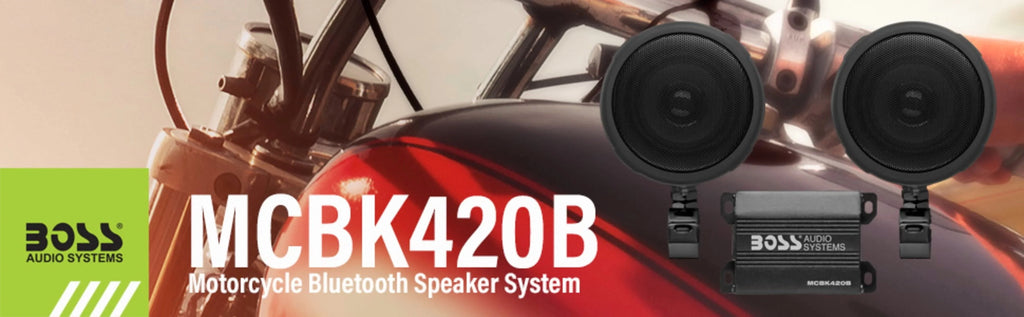 Boss Audio Systems MCBK420B Motorcycle Speaker Amplifier, Bluetooth, 3" Speakers