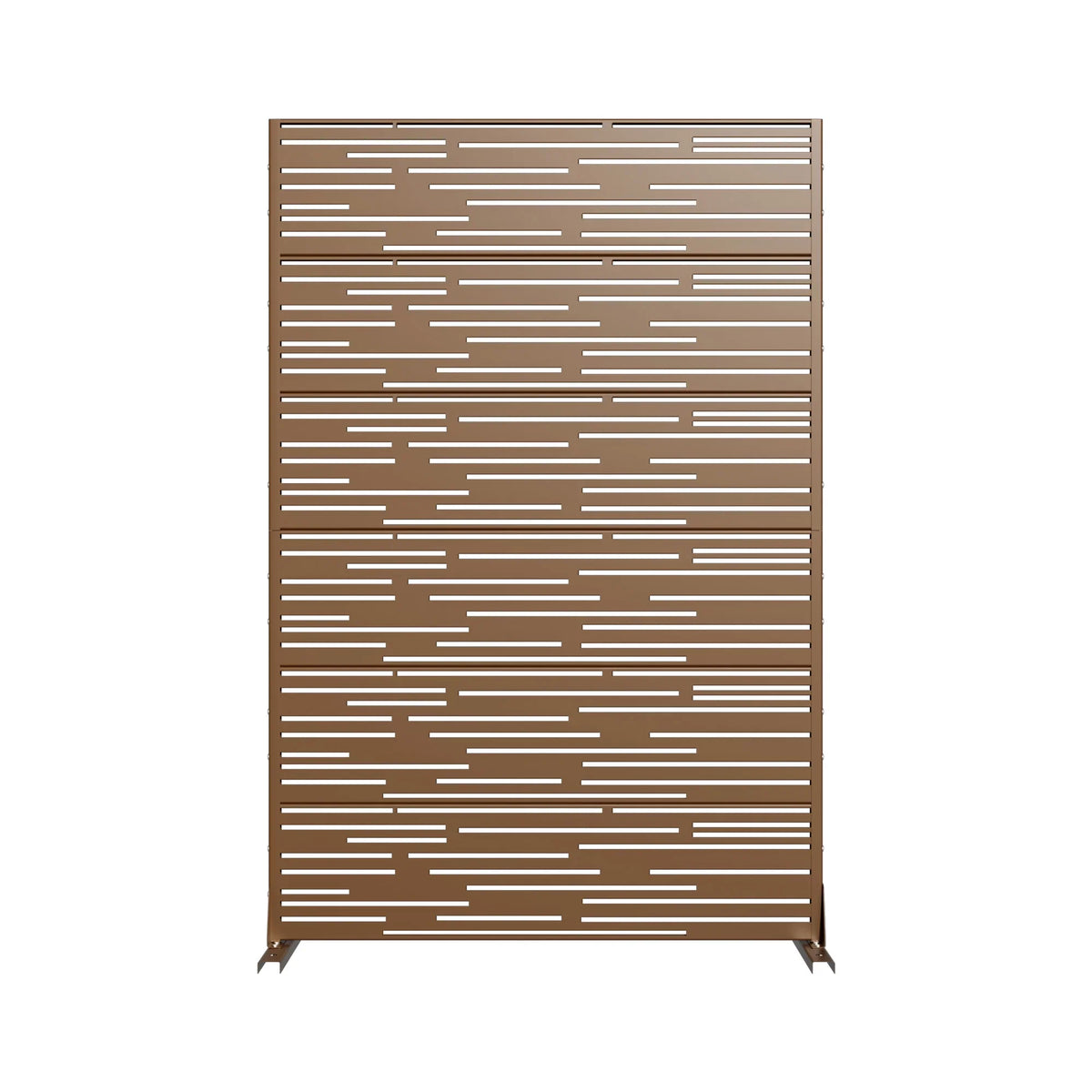 MAYEERTY 72" 47in Outdoor Privacy Screen with Stand Metal Balcony Decorative Screen, Black