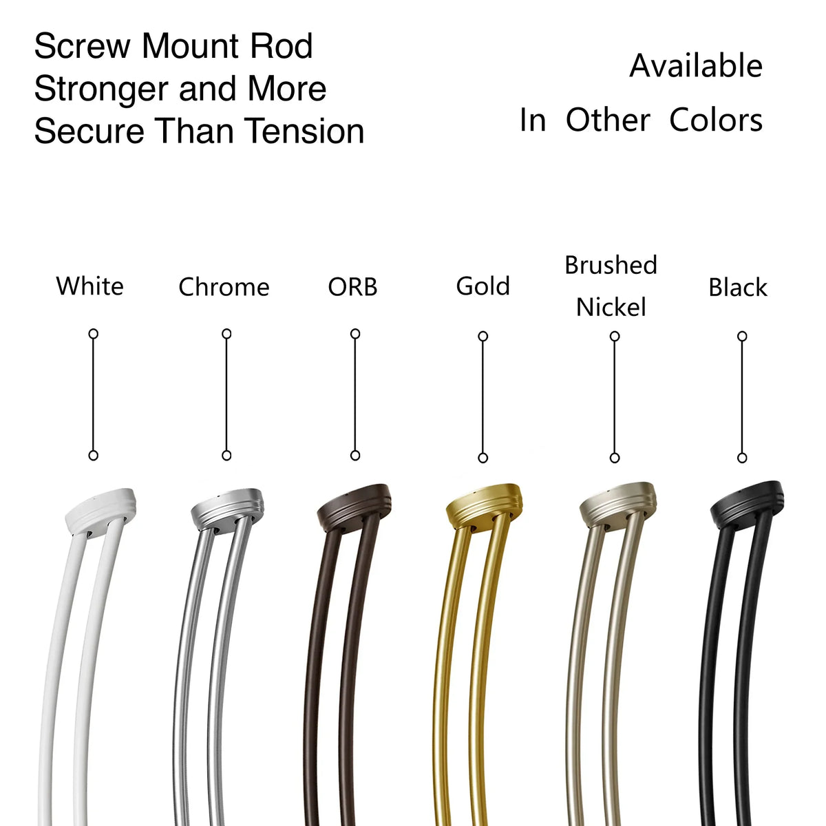 Utopia Alley Rustproof Wall Mounted Aluminum Double Curved Shower Curtain Rod, Screw Mount Rod, Secure Than Tension, Adjustable Shower Rod from 45" to 72", Includes shower liner & hooks (Bronze)