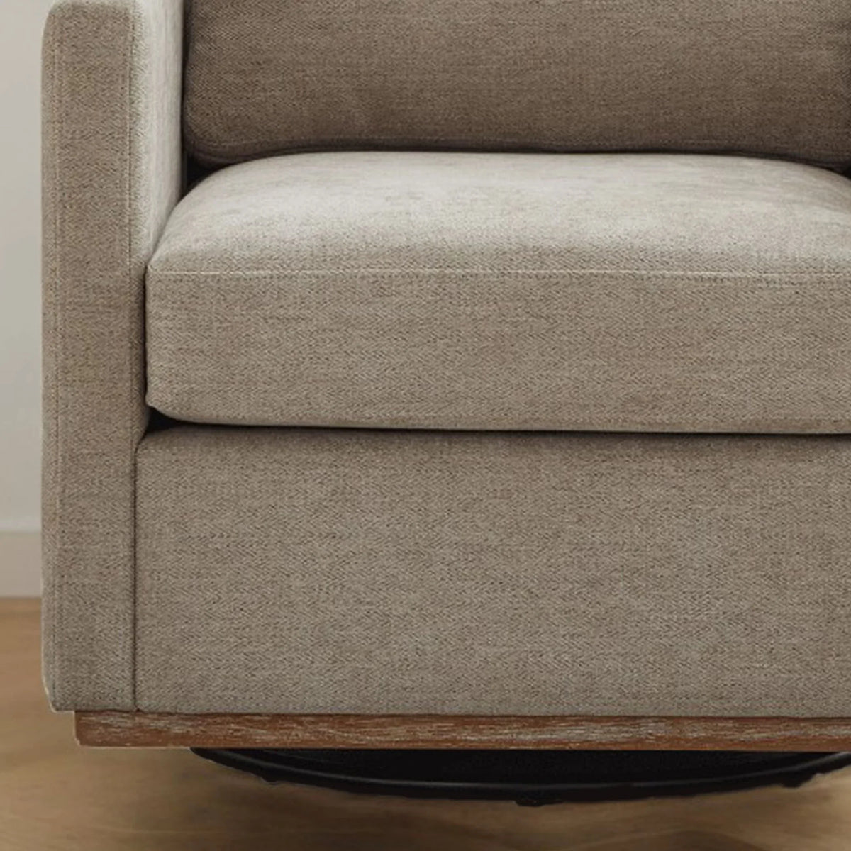 Swivel Accent Chair"360 Degree Square Swivel Chair for Living Room, Mid Century Modern Upholstered Swivel Barrel Chair,Comfy Sofa Armchairs for Bedroom,Nursery,Chenille(Beige)