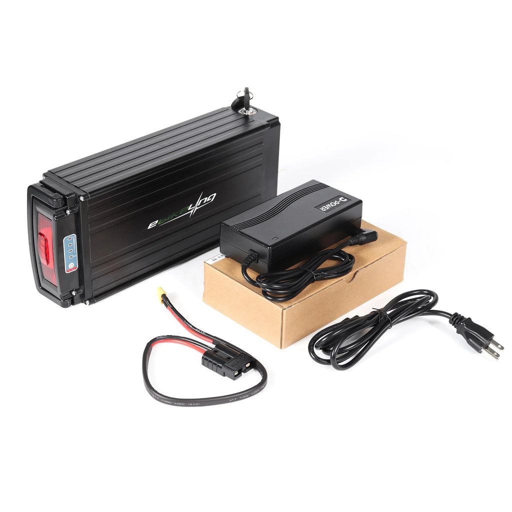 ebikeling 48V 19.2AH Rear-Rack - Electric Bicycle ebike Mountain Bike Lithium ion Rechargeable Battery Pack, Perfect Power Solution for Enhanced Performance and Longevity