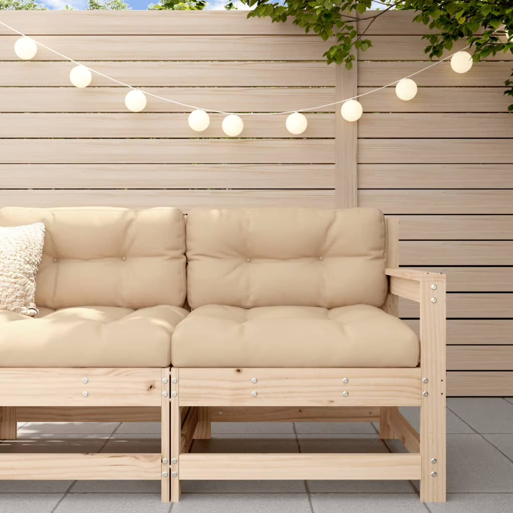 vidaXL Patio Corner Sofa Solid Wood Pine