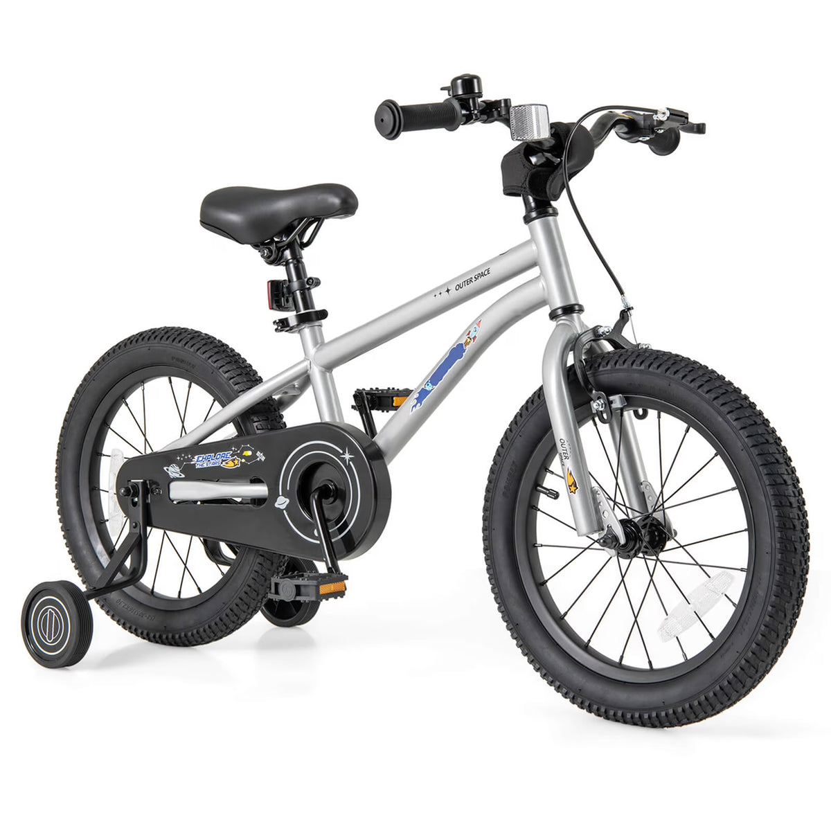 Costway 16-Inch Kid’s Bike for 4-7 Years Old with Adjustable Saddle & Anti-slip Handlebar Black
