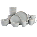 Gibson Home Rockaway 32 Piece Dinnerware Set - Gray