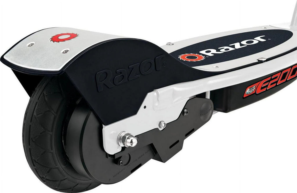 Razor E200 Electric Scooter - White/red. 200-Watt Motor. up to 12 mph. for Teen Ages 13+
