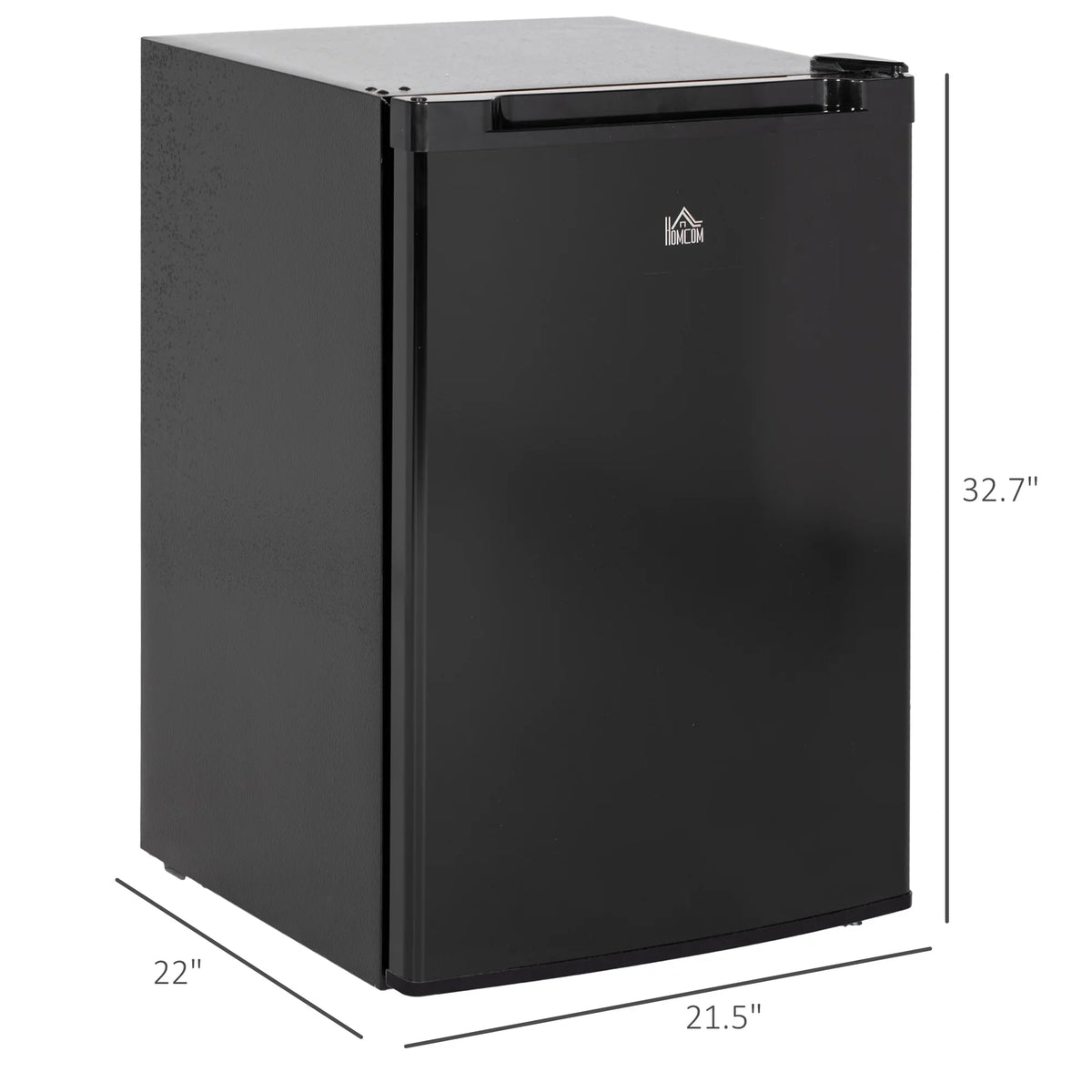 HOMCOM 3 Cu Ft Mini Freezer, Reversible Door, Under Counter Freezer, Black