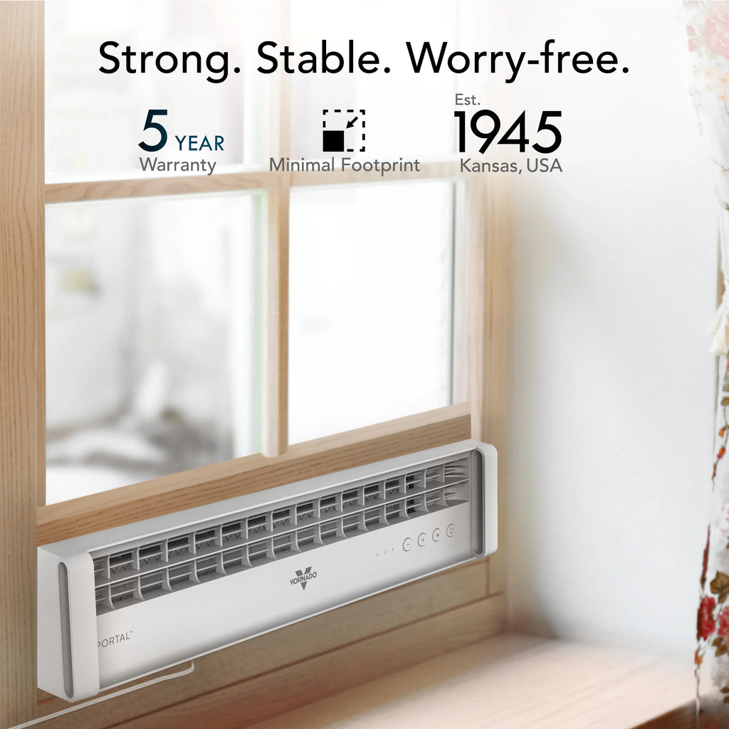 Vornado Portal Window Fan with 3 Speeds, Reversible Exhaust Mode, Weather Resistant, for Kitchen, Bedroom, Home