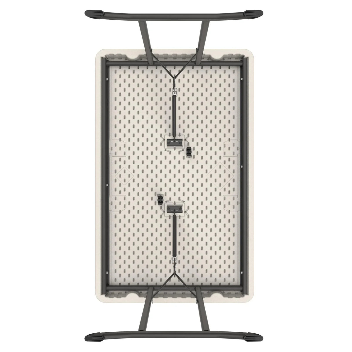 Lifetime 4 Foot Rectangle Folding Table, Indoor/Outdoor Commercial Grade, Almond (80568)