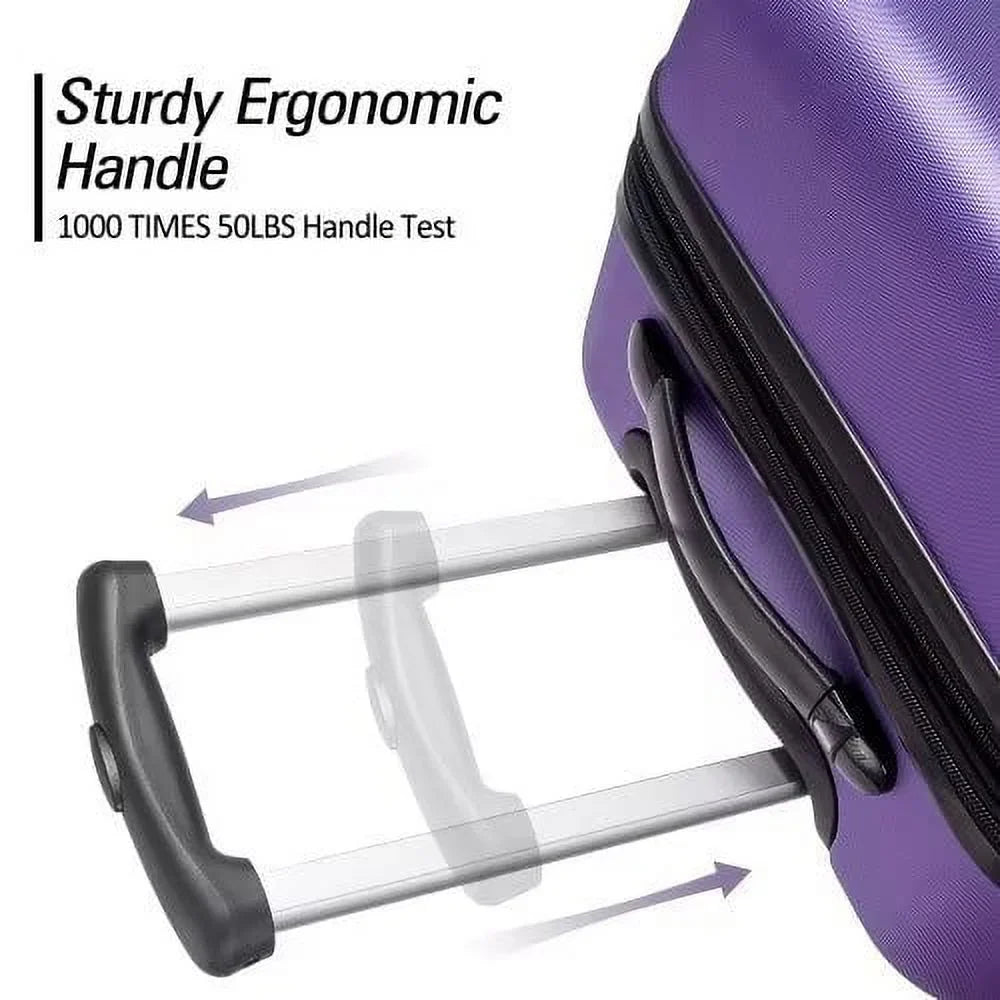 Expandable Suitcase Set of 3 with Double Spinner Wheels, Indestructible PP Material Hard Shell Luggage Sets TSA Lock, Carry on Expandable, Lightweight,20" 24' 28",Pink