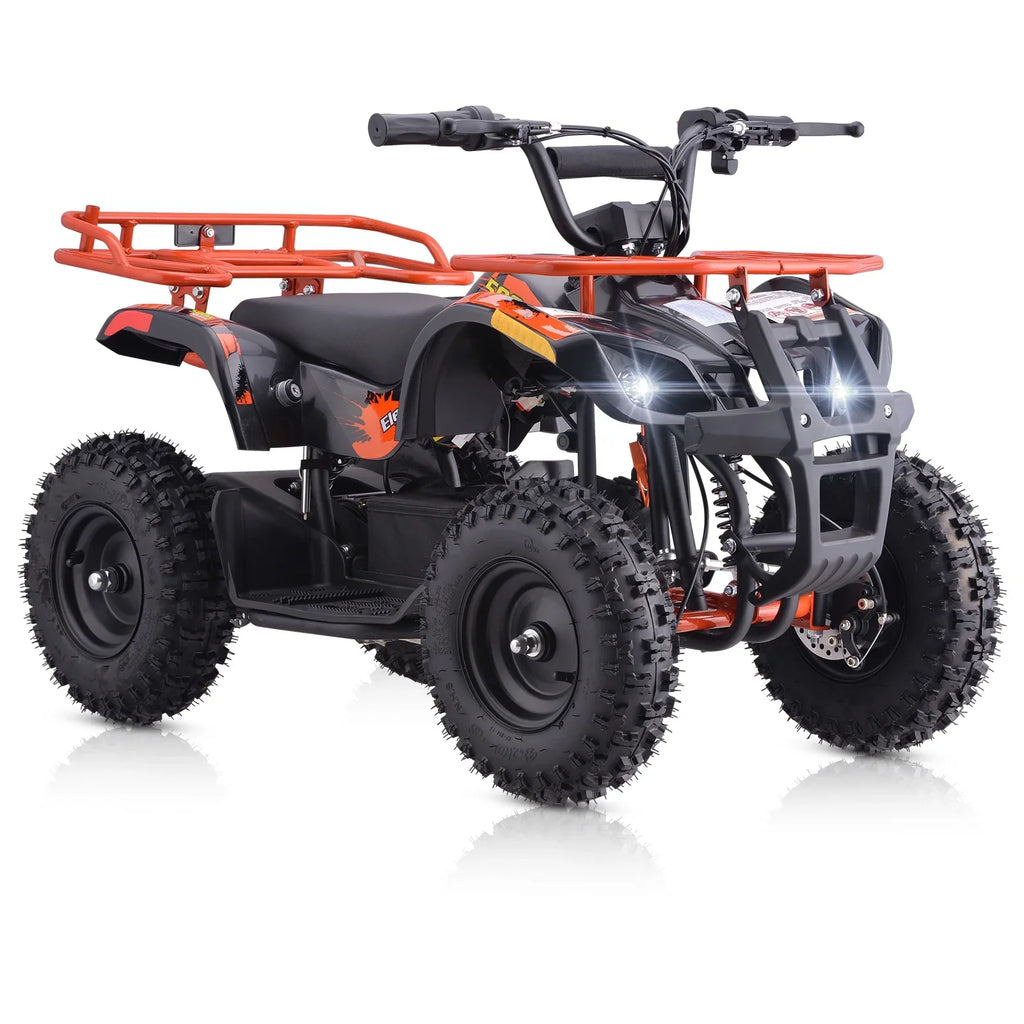 Aoemoe 500W 36V Battery-Powered Ride-On Off-Road 4-Wheeler �C 15 Mile Range, Flame