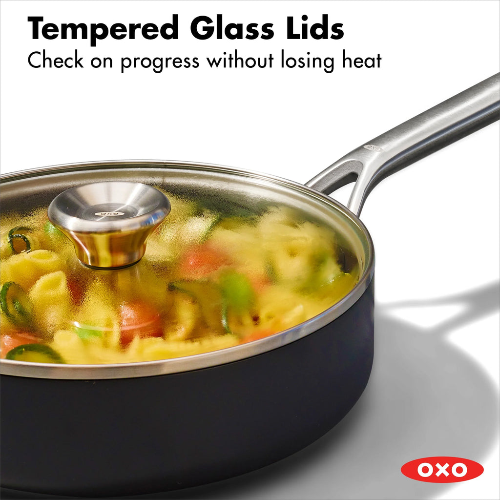 OXO Professional Hard Anodized Nonstick, 10 Piece Cookware Set, Induction, Black