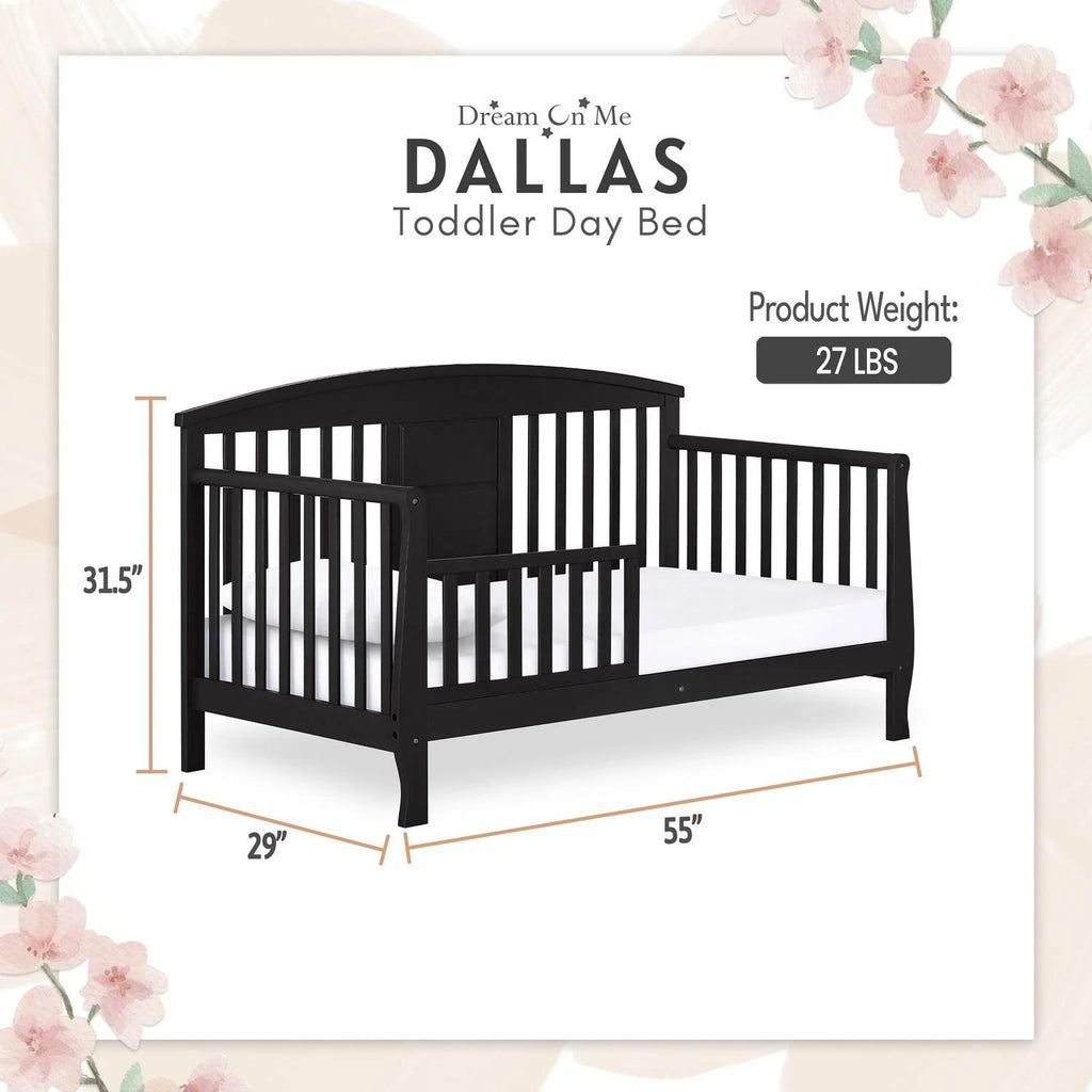 Dream On Me Dallas Toddler Day Bed. Black