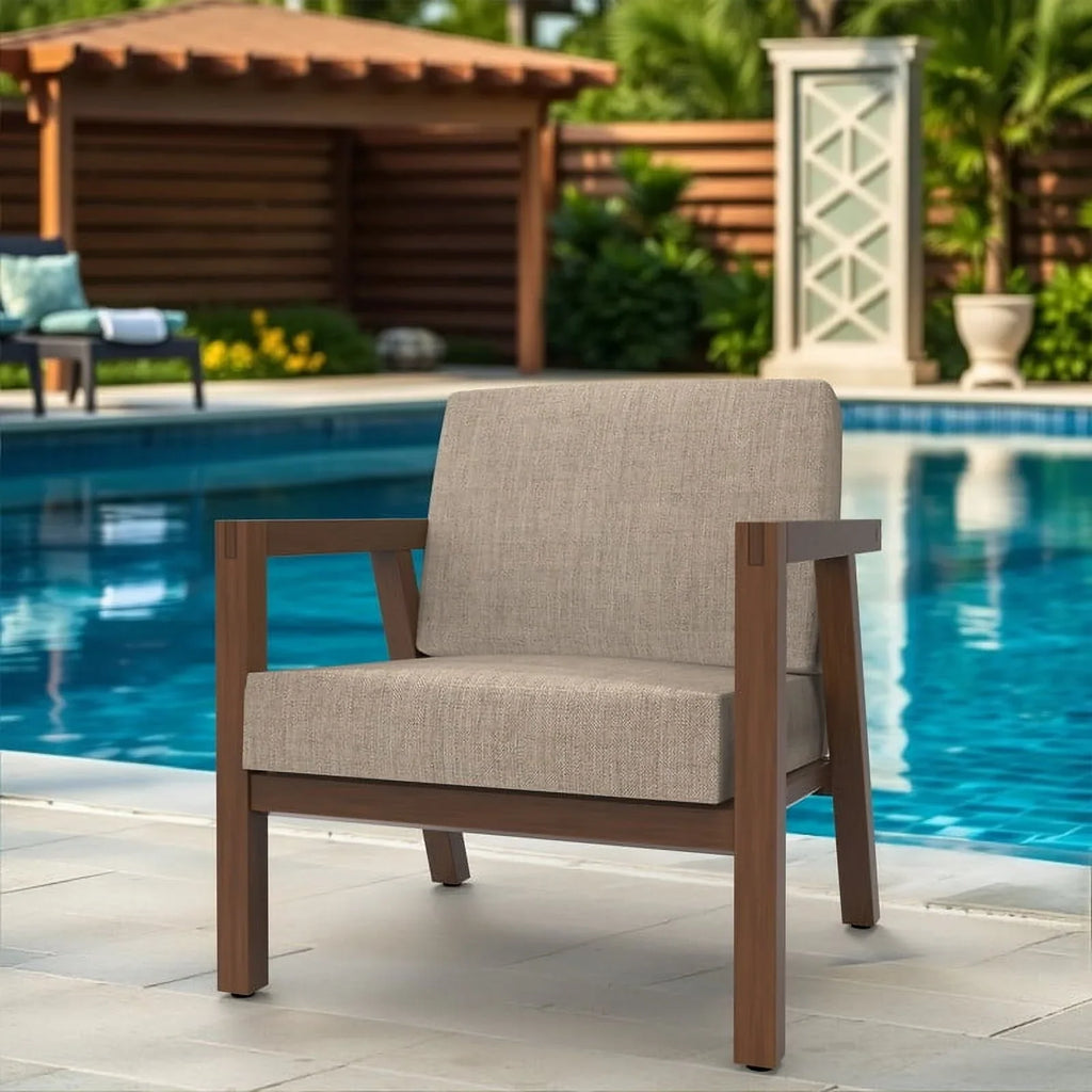 Covers&All Outdoor Sunbrella Deep Seat Cushion Set, Water, UV & Fade Resistant Patio Chair Cushions, High-Density 5" Thick Seat & Back Cushions for Outdoor Furniture