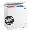 Costway 5.2 Cu.ft Chest Freezer Upright Single Door Refrigerator w/ 3 Baskets
