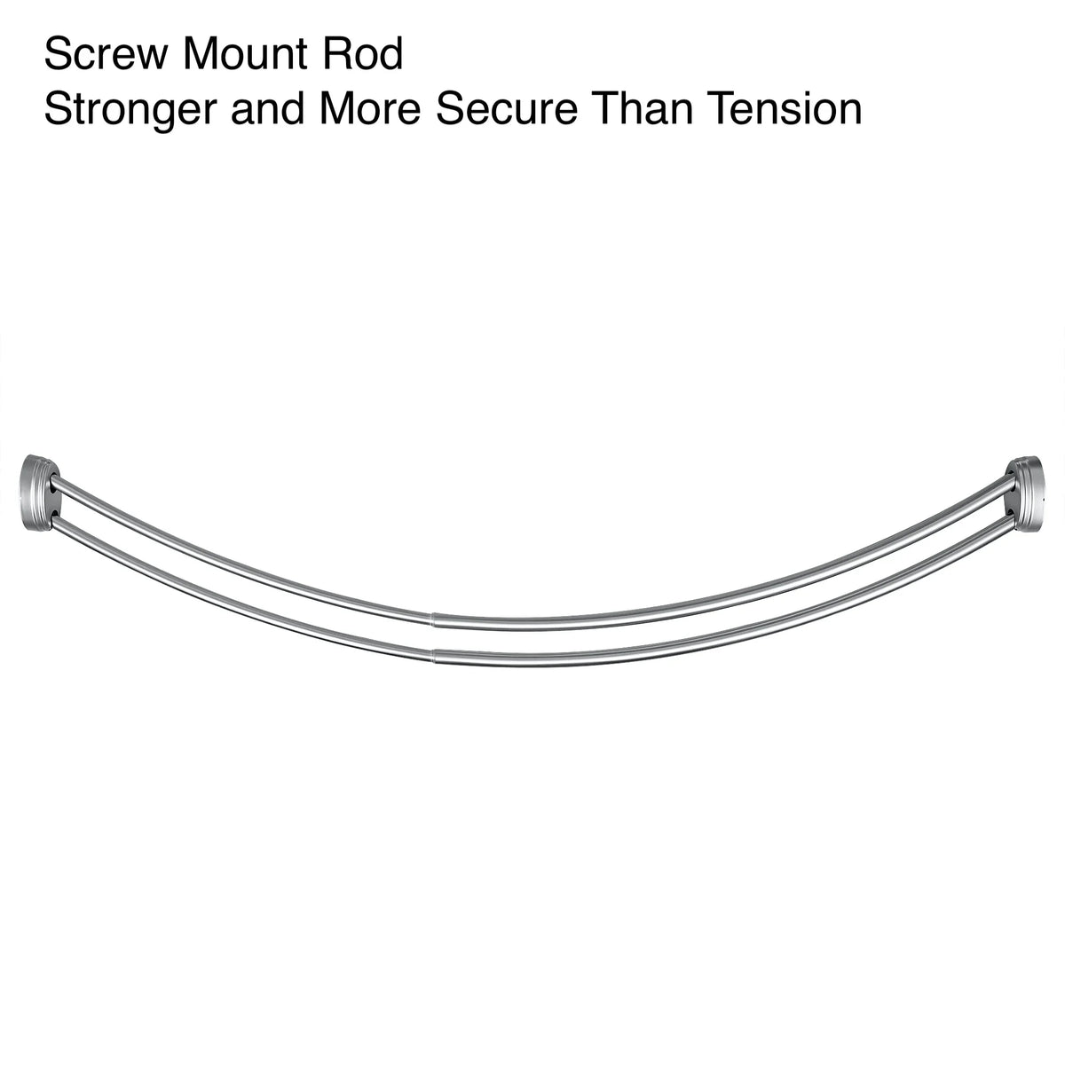 Utopia Alley Rustproof Wall Mounted Aluminum Double Curved Shower Curtain Rod, Screw Mount Rod, Secure Than Tension, Adjustable Shower Rod from 45" to 72", Includes shower liner & hooks (Bronze)
