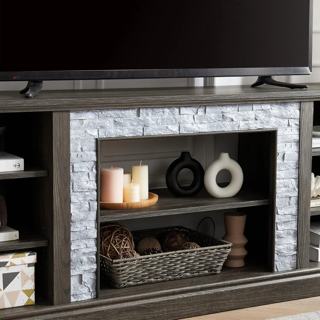 70 Inch TV Stand for TVs up to 80 Inch, Entertainment Center with Storage for Living Room, TV Console for Bedroom, Media Console for 40/50/55/60/65/70/75/80 Inch TV, White