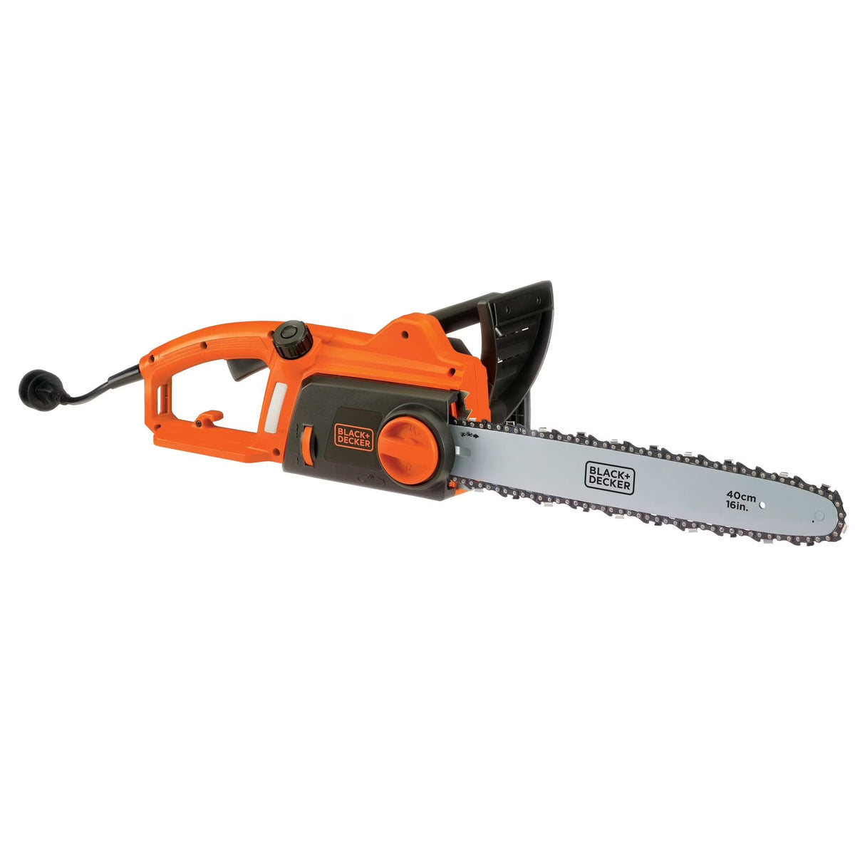 BLACK+DECKER 16" 12 Amp Corded Electric Chainsaw, Tool-Free Chain Tensioning, Auto-Oiling